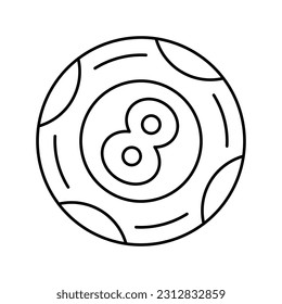 ball lotto line icon vector. ball lotto sign. isolated contour symbol black illustration