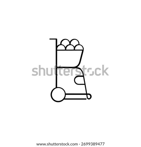 Ball Machine Line Style Icon Design