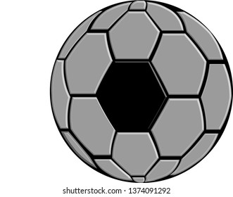 Ball made of gray and black dice mosaic. Vector image.