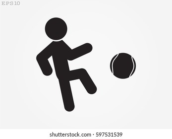 Ball man icon, vector illustration eps10