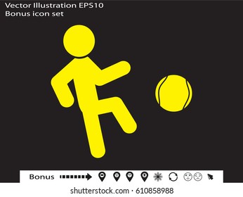 Ball man icon, vector illustration eps10