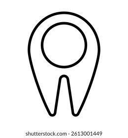 Ball Marker Vector Line Icon Design