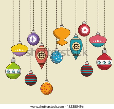 ball merry christmas isolated