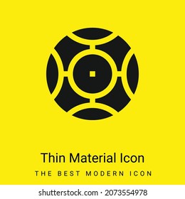 Ball minimal bright yellow material icon