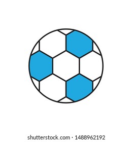 Ball minimal line icon vector