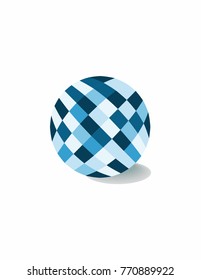Ball mirror on white background