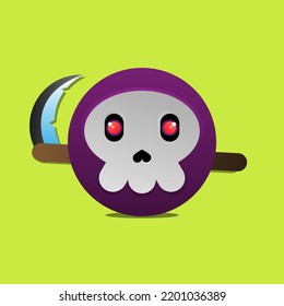 Ball Monster character vector illustration with unque Shape good for logo, mascot, icon, etc.