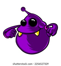 vector de tracción de mano del monstruo de la bola