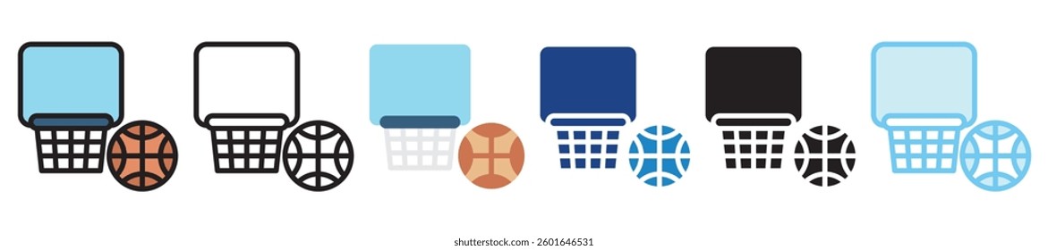 Ball multi style, mini illustration icon set. outline, flat, glyph, line color, UI, UX, app and web, digital or print. vector EPS 10 related to education, kindergarten, kids and baby.