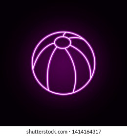 ball neon icon. Elements of toys set. Simple icon for websites, web design, mobile app, info graphics