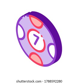 Pelota con vector de iconos numéricos. Bola isométrica con signo de número. ilustración de símbolo aislado de color