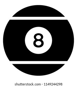 
A  ball with number written on it depicting billiard
