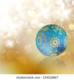 ?hristmas ball on abstract light background. EPS10