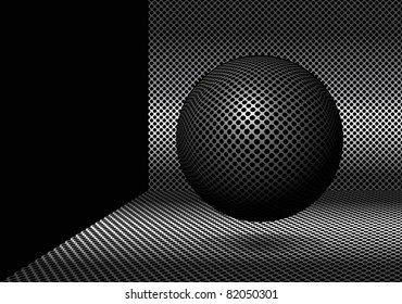 Ball on the background grid is shown in the picture.