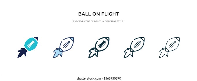 ball on flight icon in different style vector illustration. two colored and black ball on flight vector icons designed in filled, outline, line and stroke style can be used for web, mobile, ui