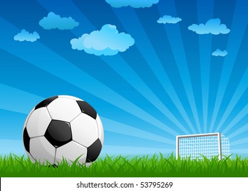 ball on a football pitch