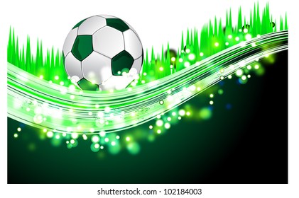 the ball on the grass