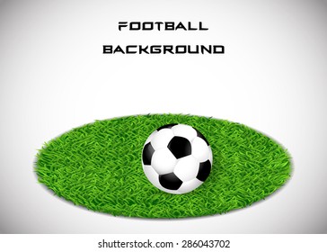 The ball on the grass soccer background
