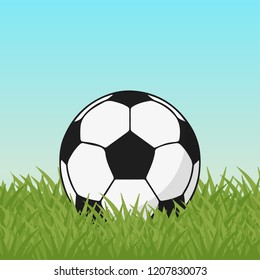 Soccer Ball Field Grass Cartoon Vector Stock Vector (Royalty Free ...