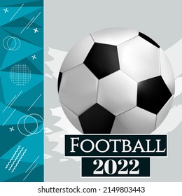 Ball on a gray background. Modern design. The style is realistic. Sport. Football