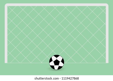 ball on the green field with Goal