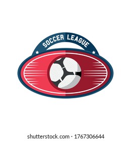 Ball on label detailed style icon design, Soccer football club cup league challenge and sport theme Vector illustration