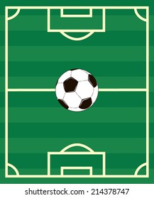 Ball on the soccer field