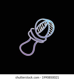 Ball On Toy Entertaining Object blue gradient vector icon