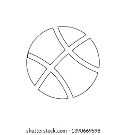 ball outline icon. Signs and symbols can be used for web, logo, mobile app, UI, UX