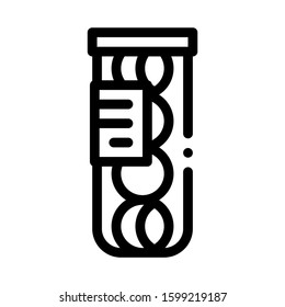 Ball Package Icon Vector. Outline Ball Package Sign. Isolated Contour Symbol Illustration