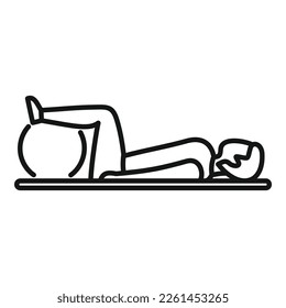 Ball patient icon outline vector. Doctor therapy. Rehab exercise