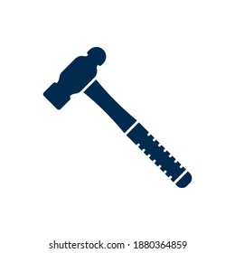 Ball pein hammer icon flat style isolated on white background. Vector illustration svg