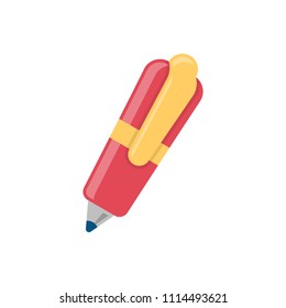 Ball pen flat icon