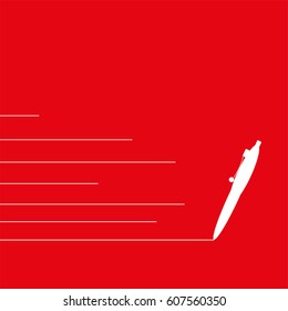 Ball pen. Vector illustration.