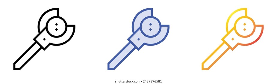 ball picker icon. Linear, Blue Fill and Gradient Style Design Isolated On White Background