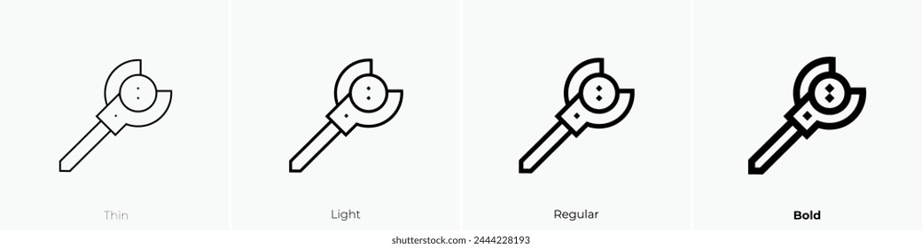 ball picker icon. Thin, Light Regular And Bold style design isolated on white background