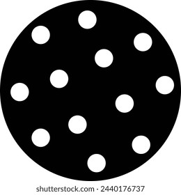 Ball Pickleball Black. High quality vector pickleball hit Logo Premium editable vector of pickleball seamless pattern best for your digital design and graphic mockup, on transparent background.