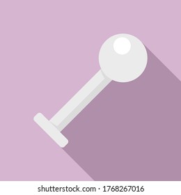 Ball Piercing Symbol. Flache Illustration von Kugelpiercing, Vektorsymbol für Webdesign