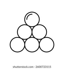 Ball pile icon isolated. simple vector icon on white background
