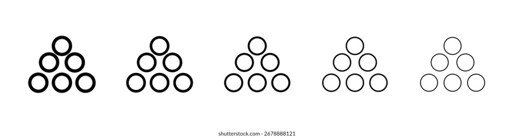 Ball pile icon for mobile concept and web design.