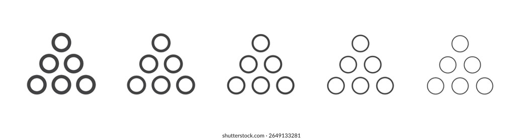 Ball pile icon outline ilustration vector symbol