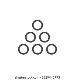 Ball pile icon Thin outline art symbol