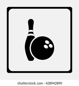 Ball and Pin of Bowling.