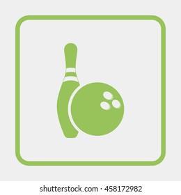 Ball and Pin of Bowling.