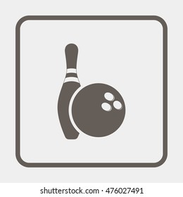 Ball and Pin of Bowling.