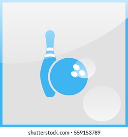 Ball and Pin of Bowling.