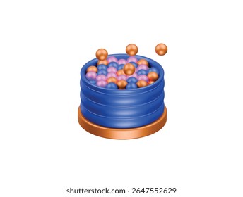  ball pit icon 3d illustration render