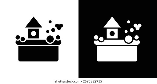 Elemento de diseño de concepto de icono de tajo de bola. iconos de pictograma.
