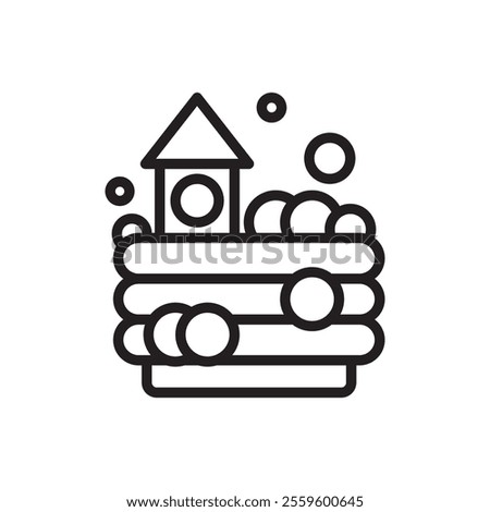 Ball pit icon Thin line art collection