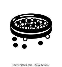 Icono de Pit de bola en vector. Ilustración